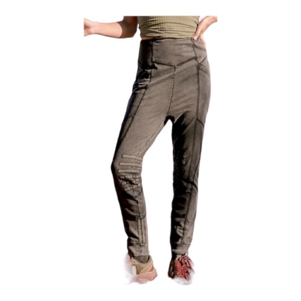 Free People Movement Windy river drop crotch pants Gray/black distressed size XS